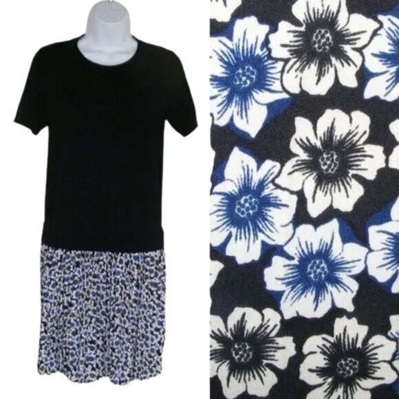 KATE SPADE Dress, S, Knit Top, Hollyhock Floral Pleated Skirt, Short sleeves - Picture 1 of 12